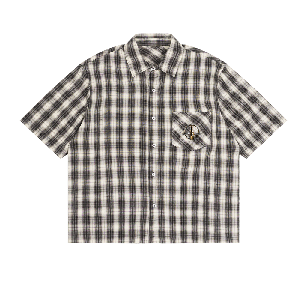 Unisex Boxy Plaid Short Sleeve Shirt