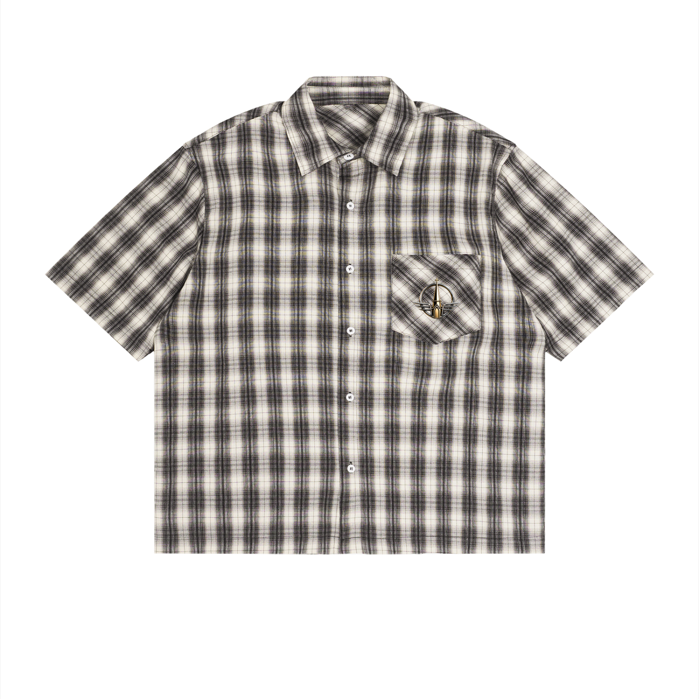 Unisex Boxy Plaid Short Sleeve Shirt